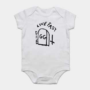 GG Allin Live Fast Die Tattoo big Baby Bodysuit